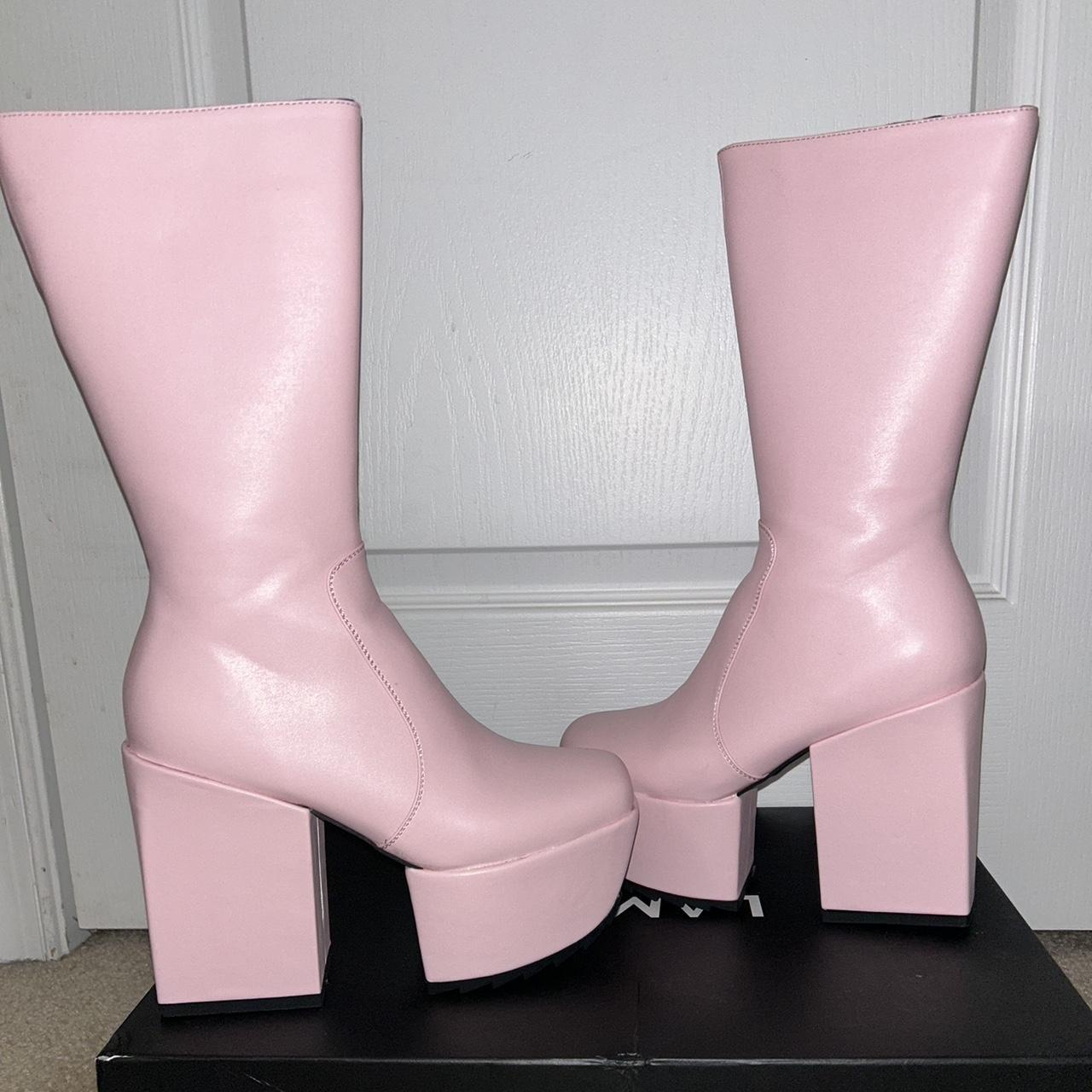Pink Chunky Platform Boots Baby Pink LAMODA Chunky Platform Depop