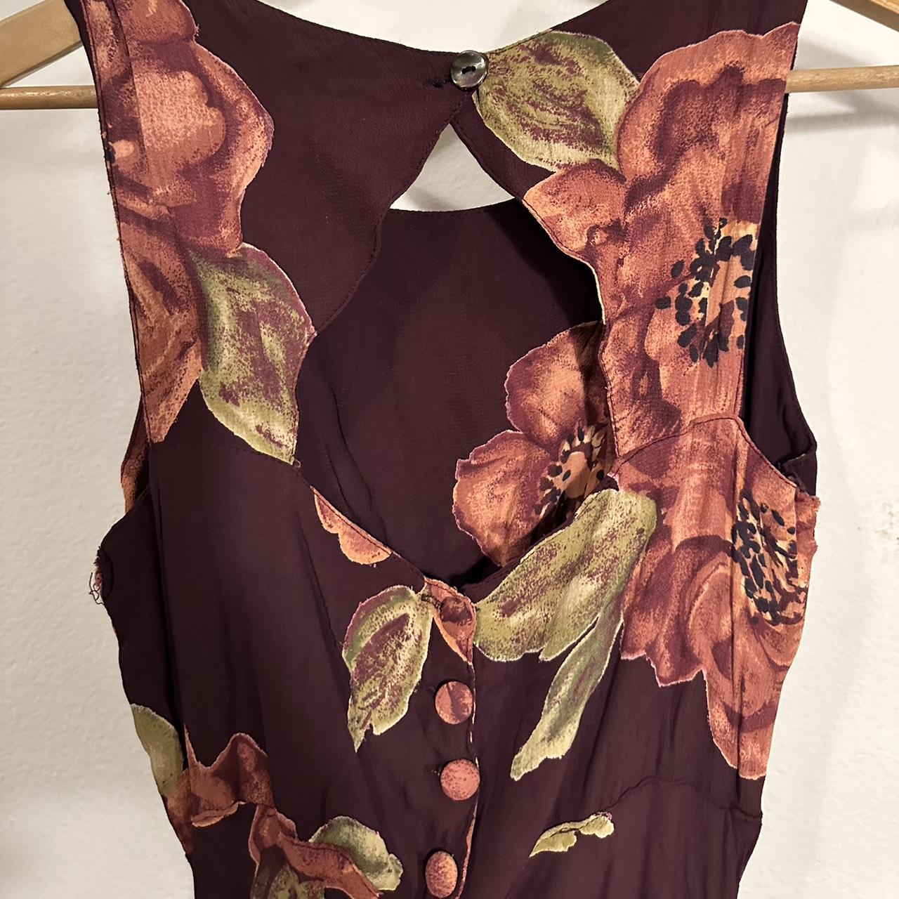 Gorgeous vintage plum floral dress Love the key... - Depop