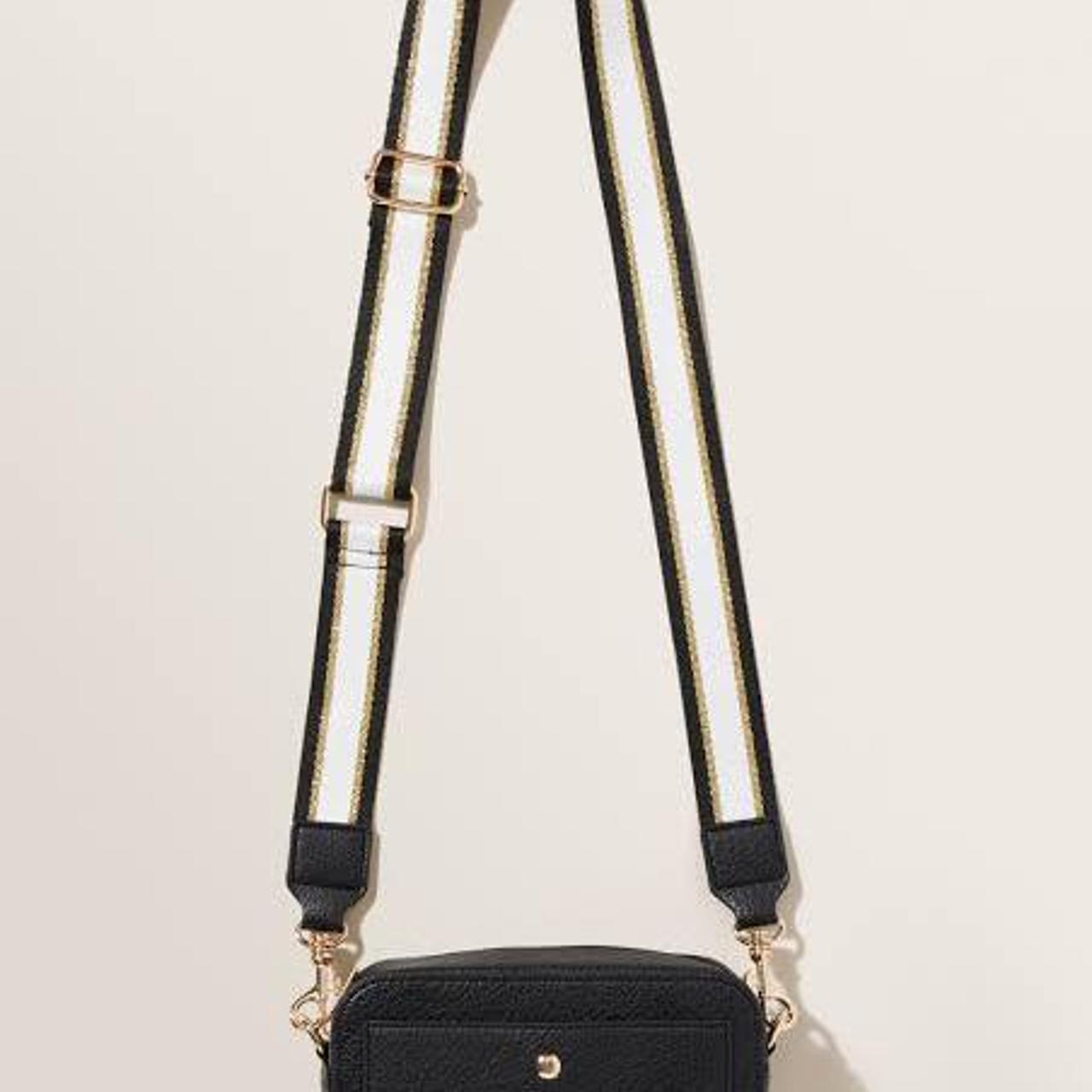 SEED HERITAGE black camera crossbody bag with a gold... Depop