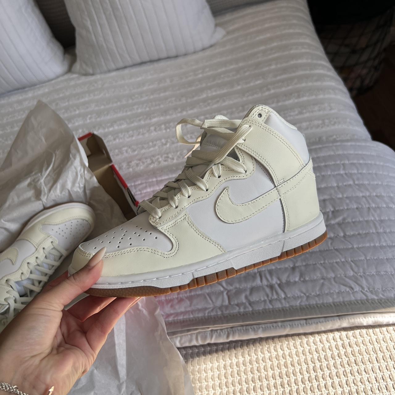 Nike Air Raid White Gum Size 8.5 a little dirty but - Depop