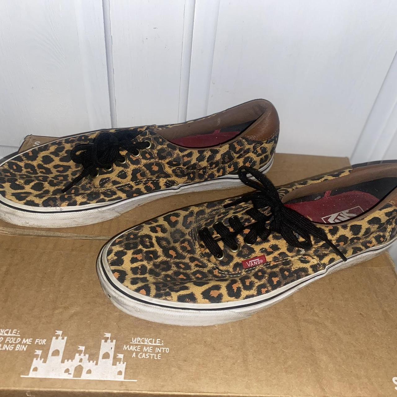 Mens cheetah print discount vans