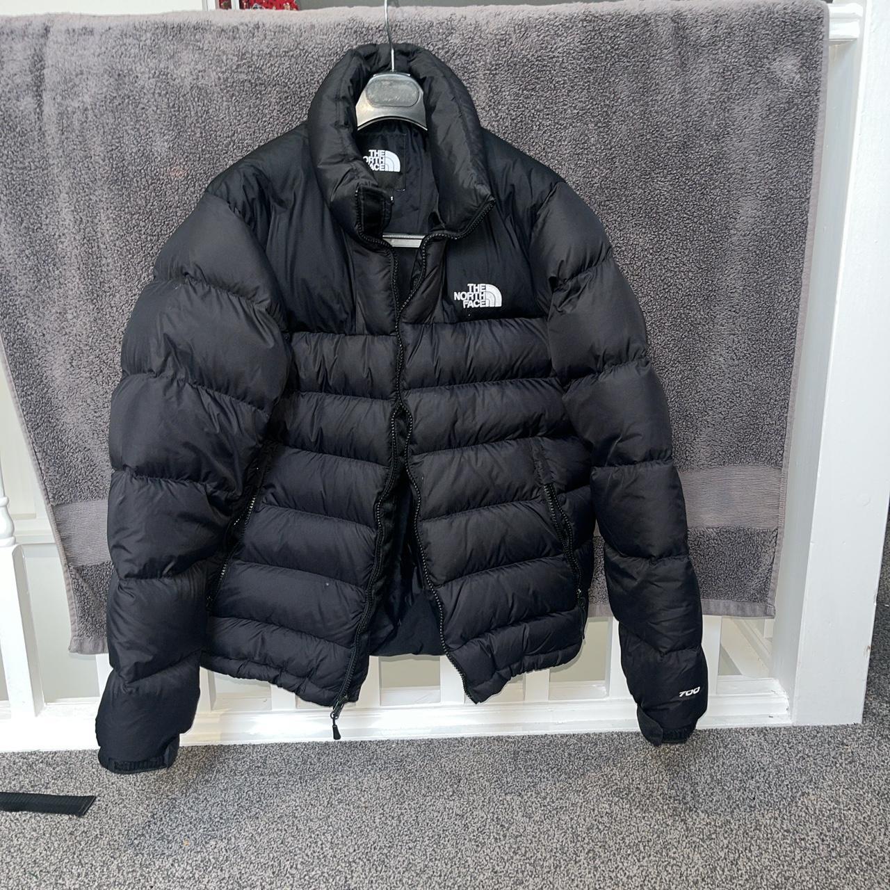 North Face Puffer 700 Black coat Size small mens Depop