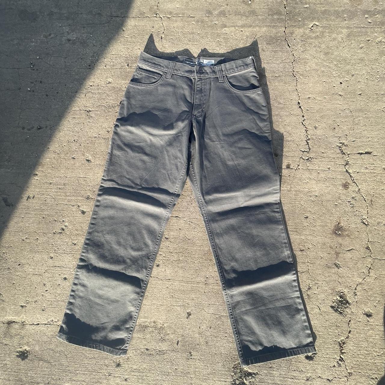 Carharrt relaxed pants 31x28 new . Grey .... - Depop