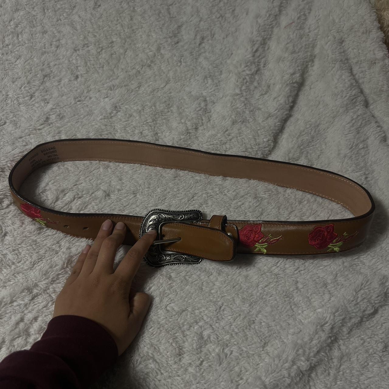 authentic mexican rose vaquera belt Org price 150 Depop