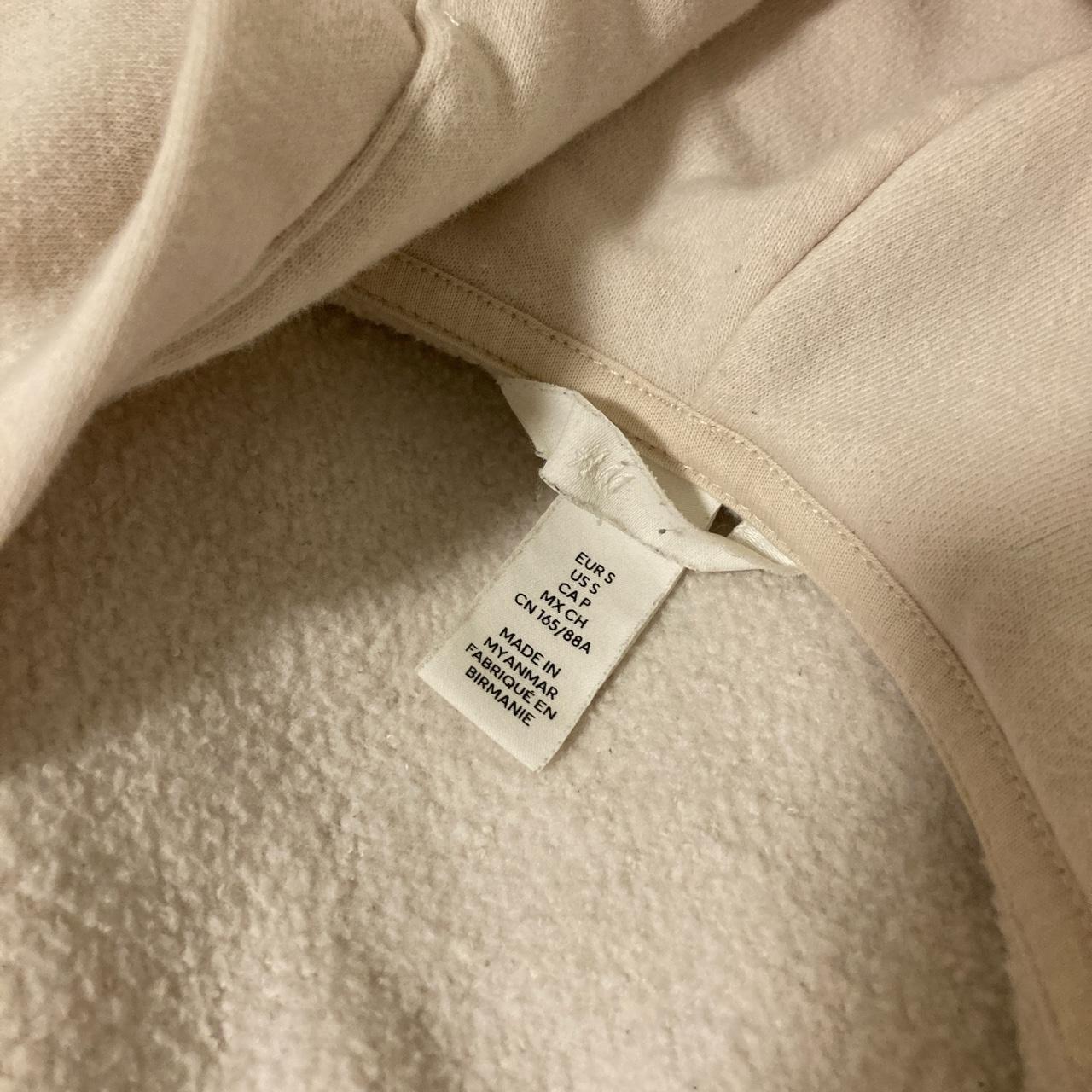 oversized off-white/cream zip-up hoodie 💌 ... - Depop