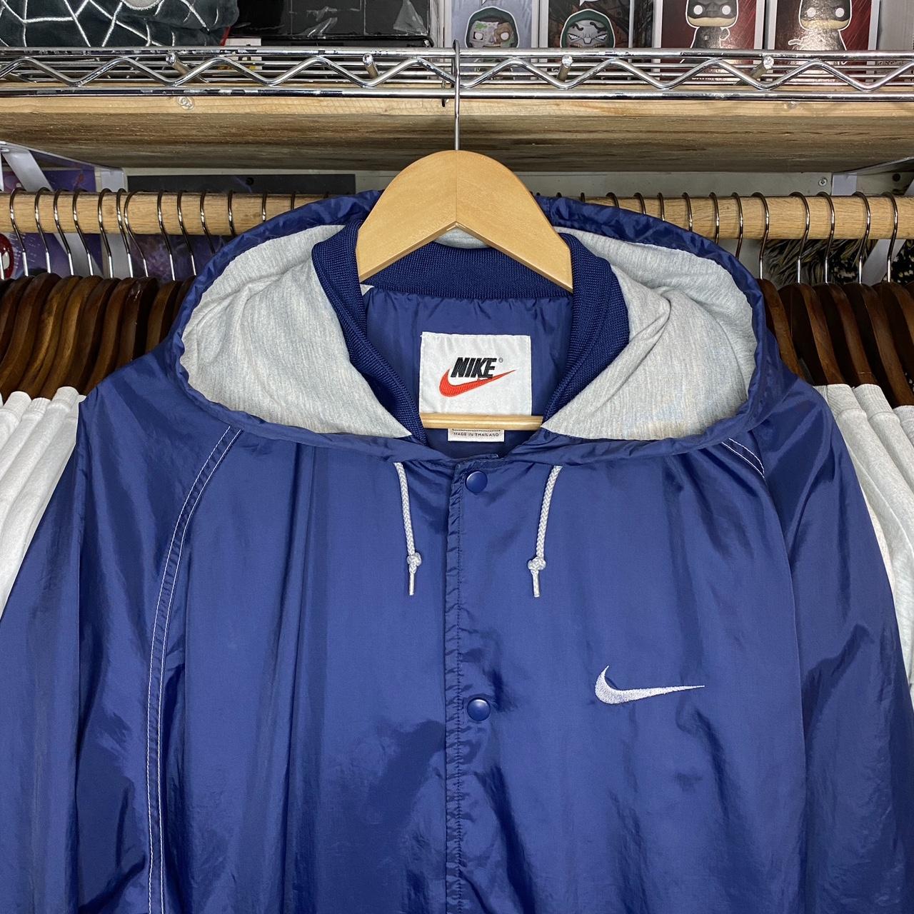 Nike Men's Navy and Blue Jacket | Depop