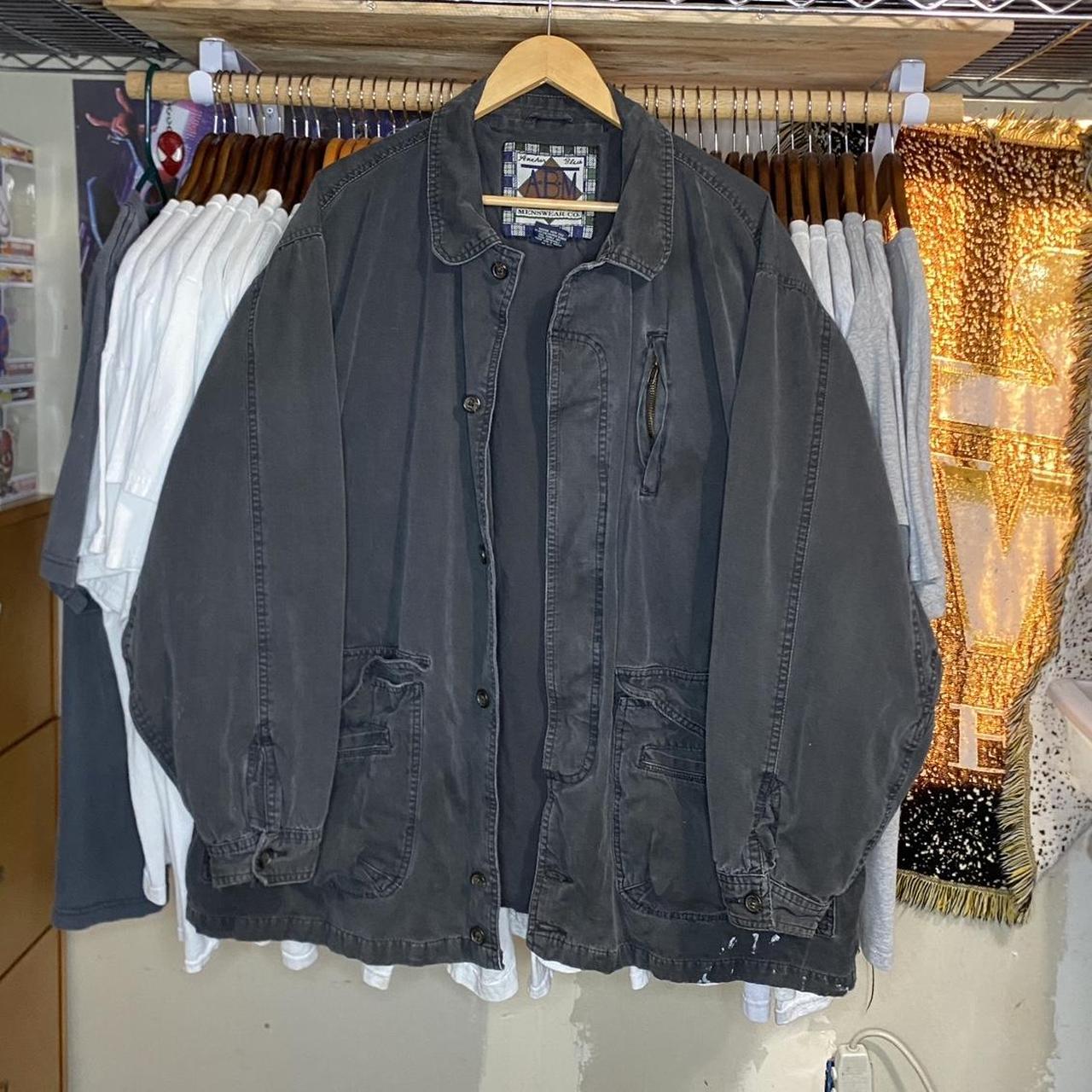 Chore Jacket Faded black / Has stains & a broken... - Depop