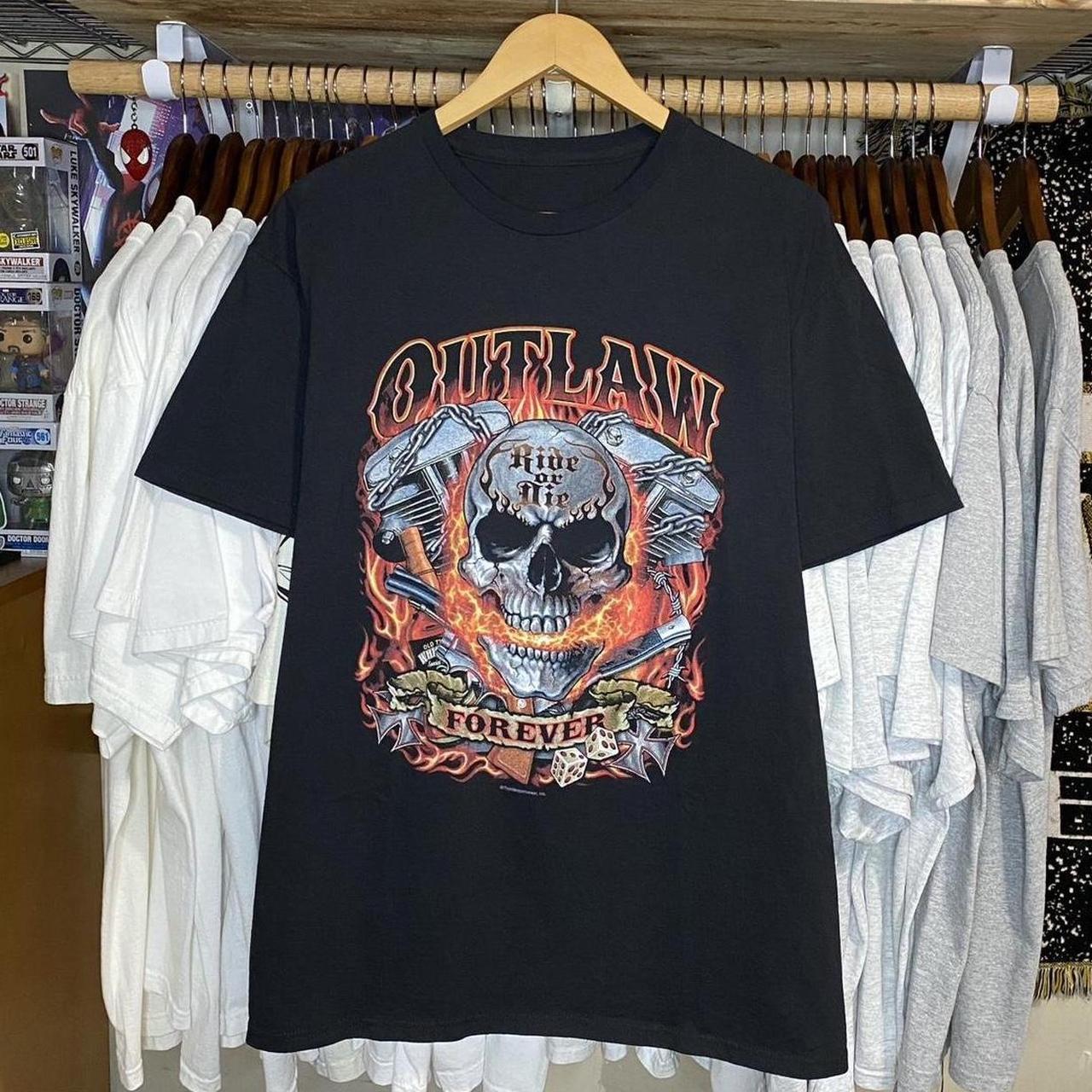 Vintage Thunder Sportswear Biker Tshirt Harley... Depop