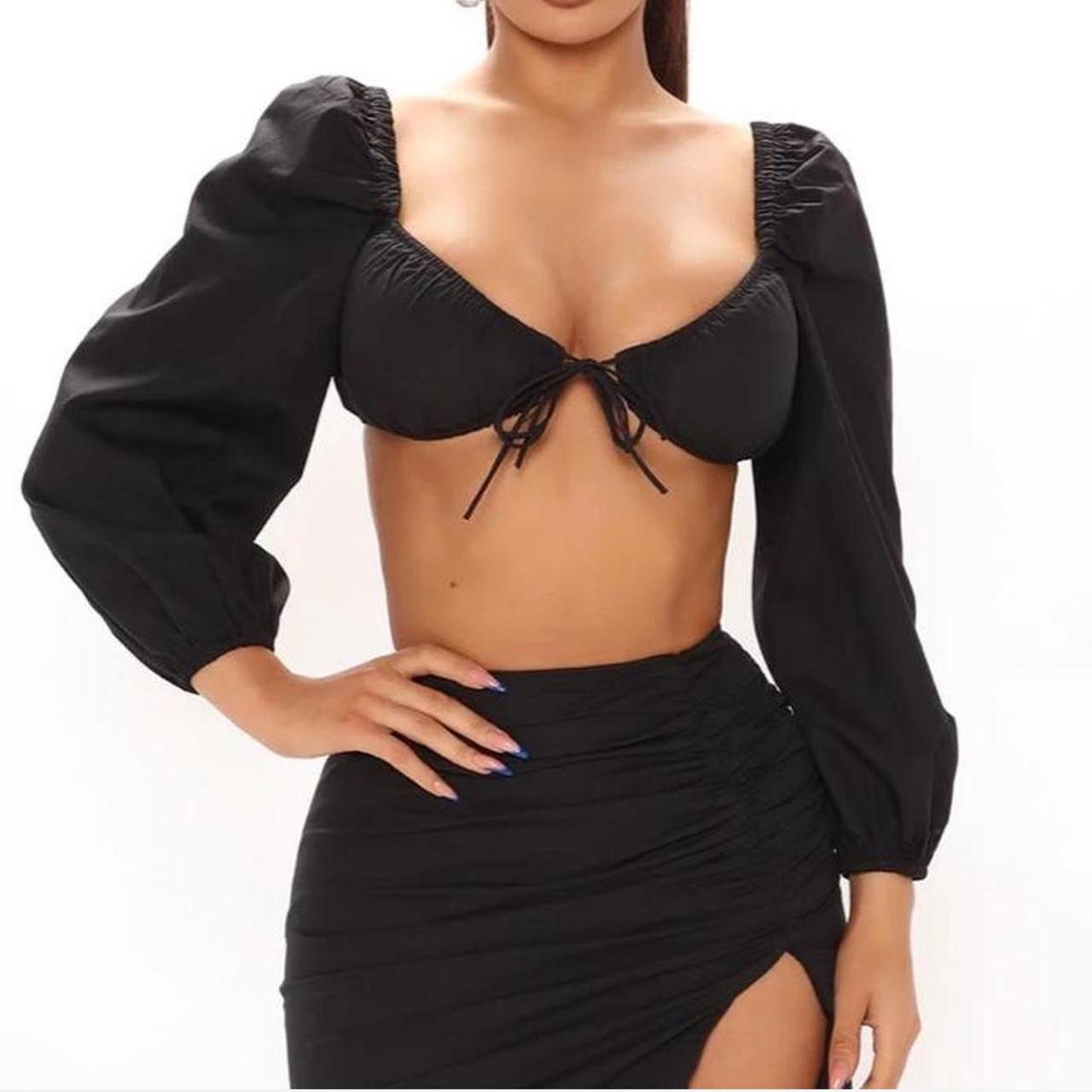 Fashion Nova front tie shirt and maxi skirt Depop