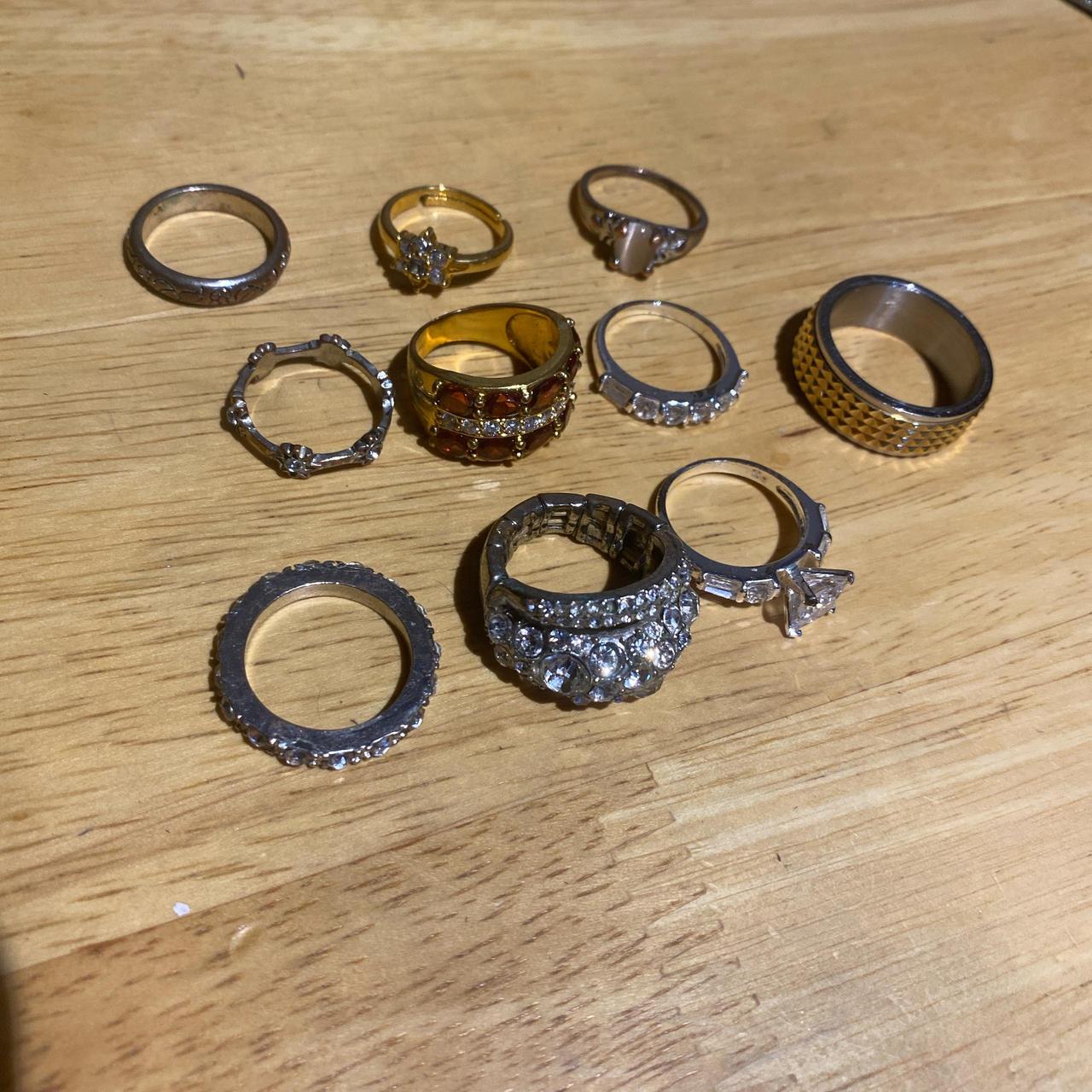 Women's Ring - Silver/Multi – Various 10 set gold… - image 1