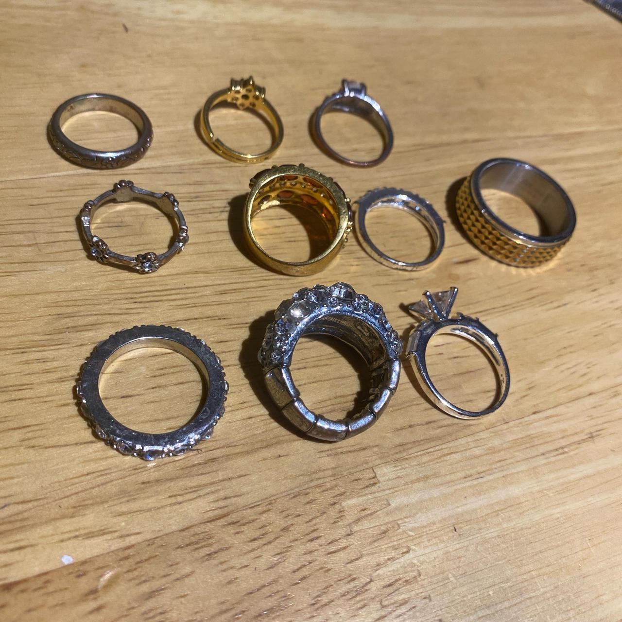 Women's Ring - Silver/Multi – Various 10 set gold… - image 2