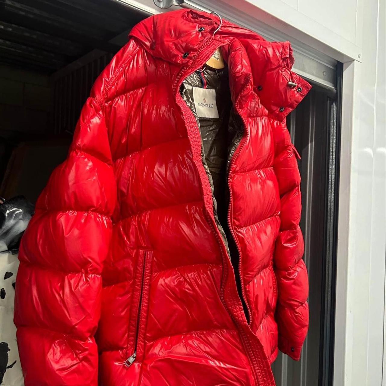 Red Moncler Maya, Size L, Worn a few times for
