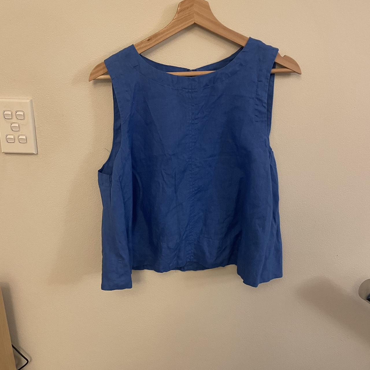 Seed Heritage, swing top linen, electric blue, size... Depop