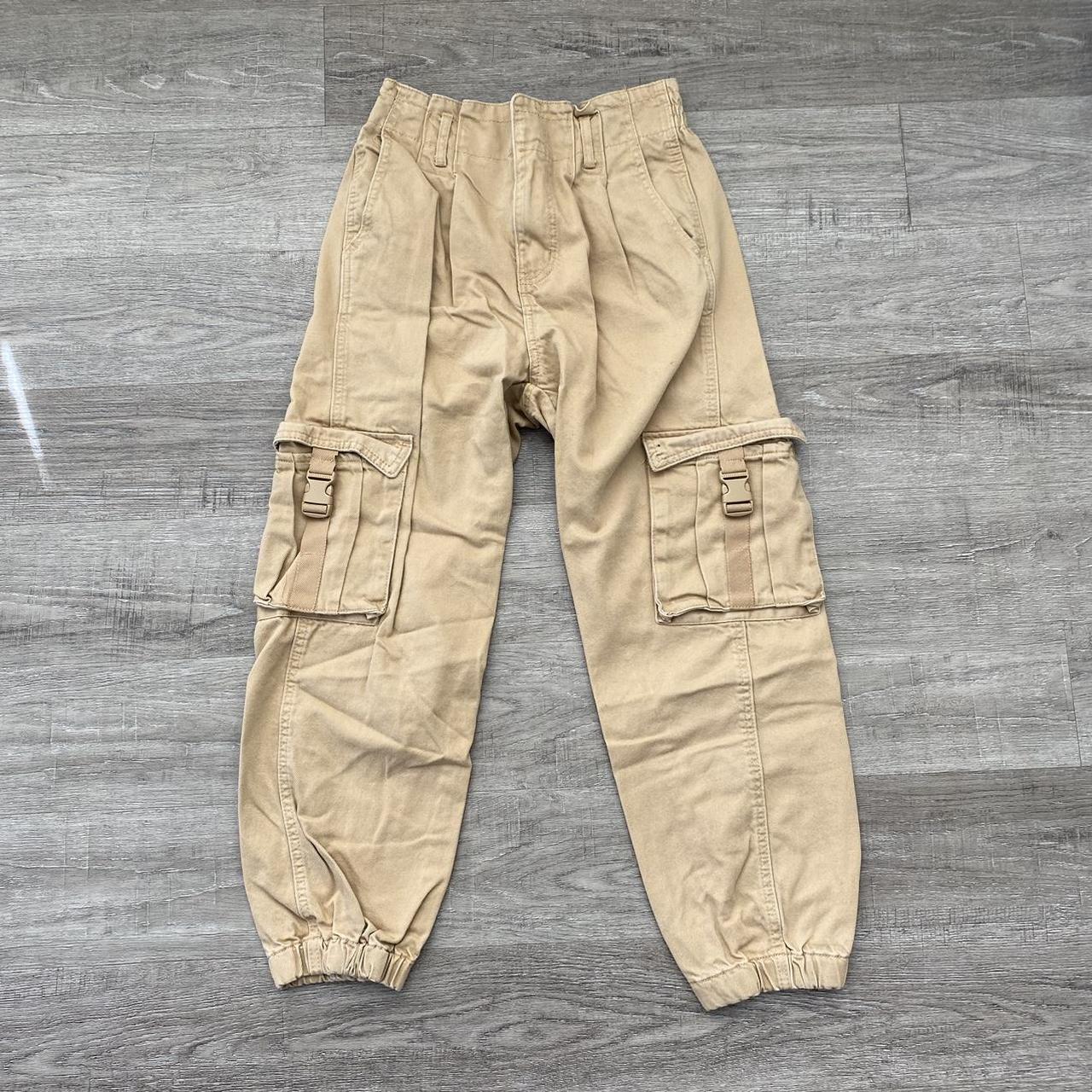 Forever 21 Women's Tan and Khaki Trousers Depop