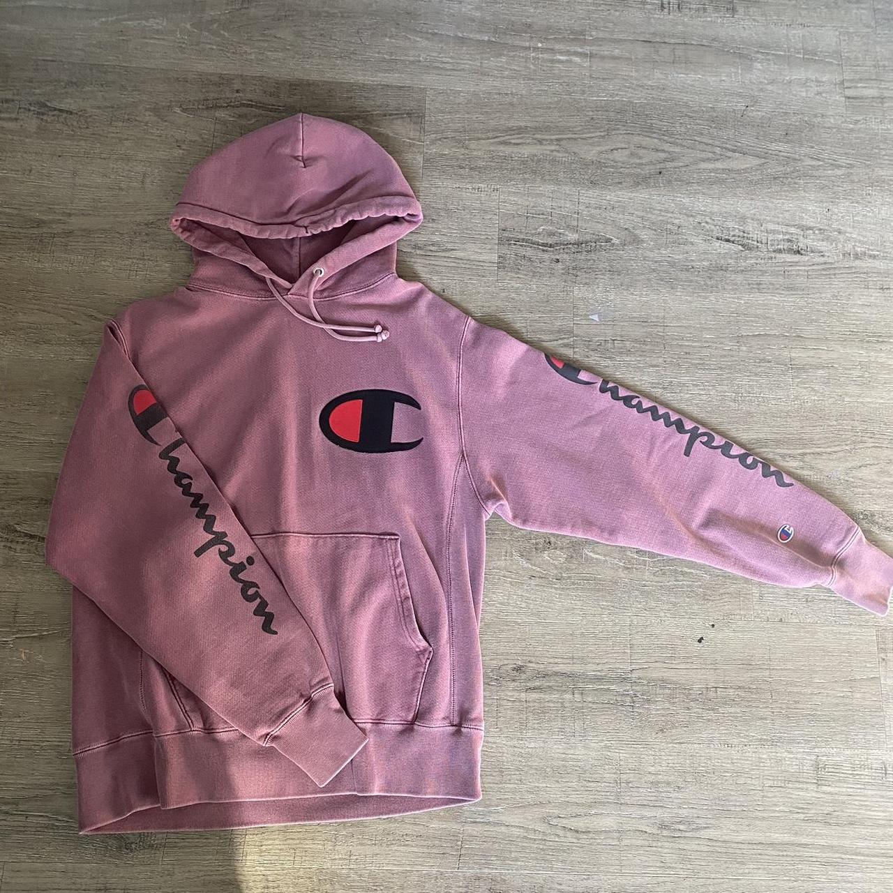 Mens champion hoodie clearance pink