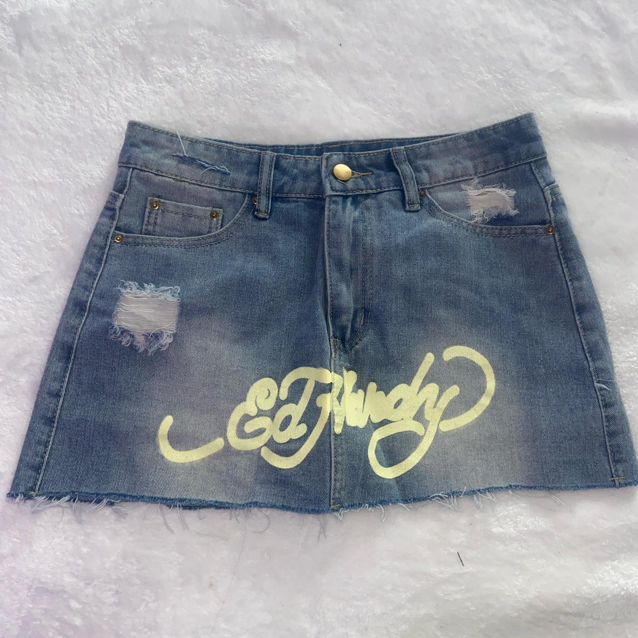 Ed hardy mini skirt size M Never worn💔 Shorts... - Depop