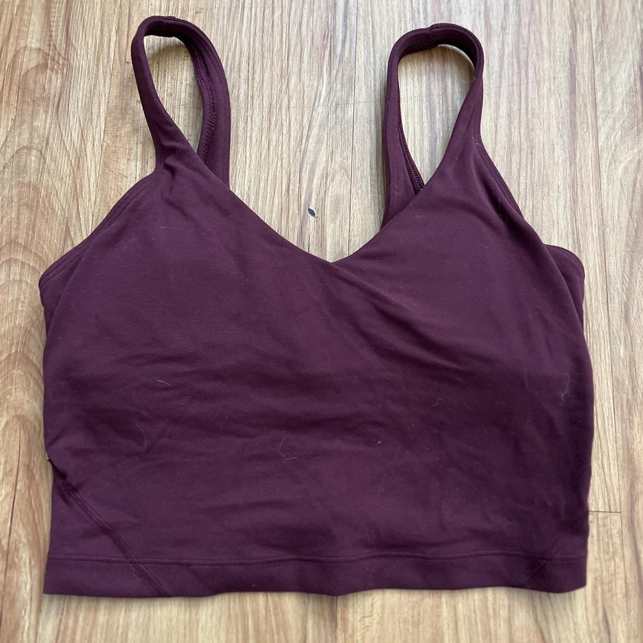 Lululemon Women's Burgundy Top | Depop