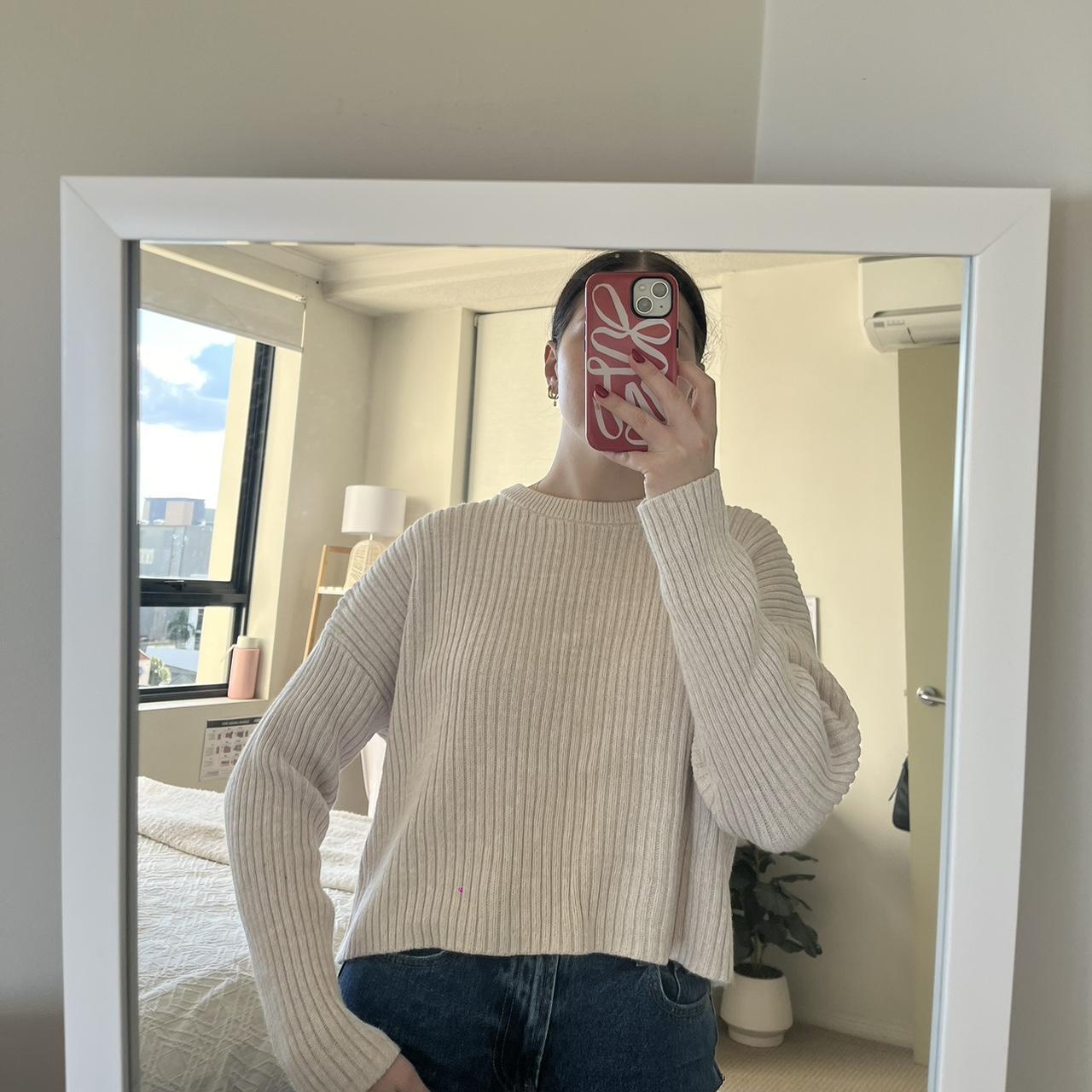 SPORTSGIRL Cream Knit Sweater 🪩🍒 CURRENTLY OVERSEAS... Depop