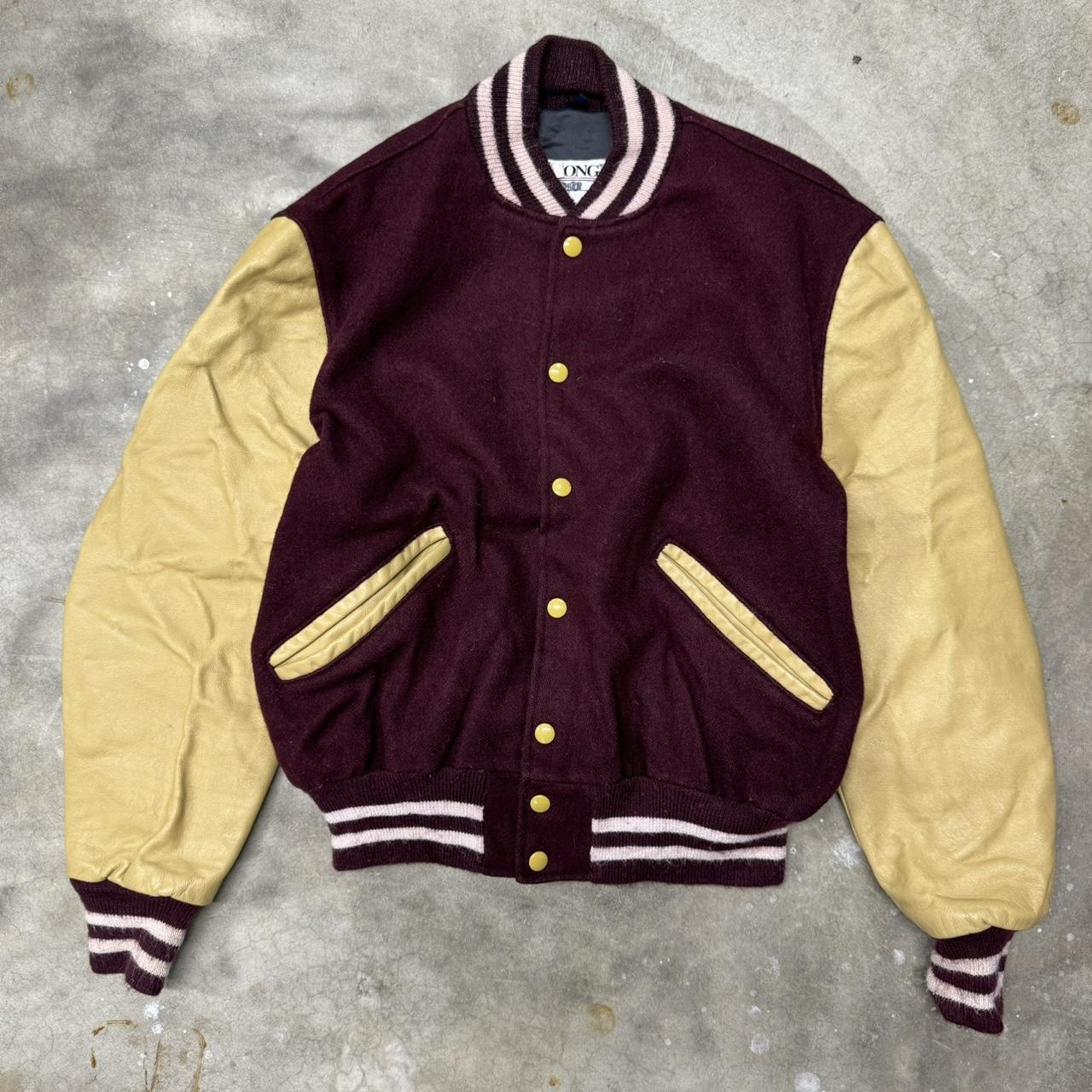 80s Varsity Jacket - great color, no major flaws... - Depop