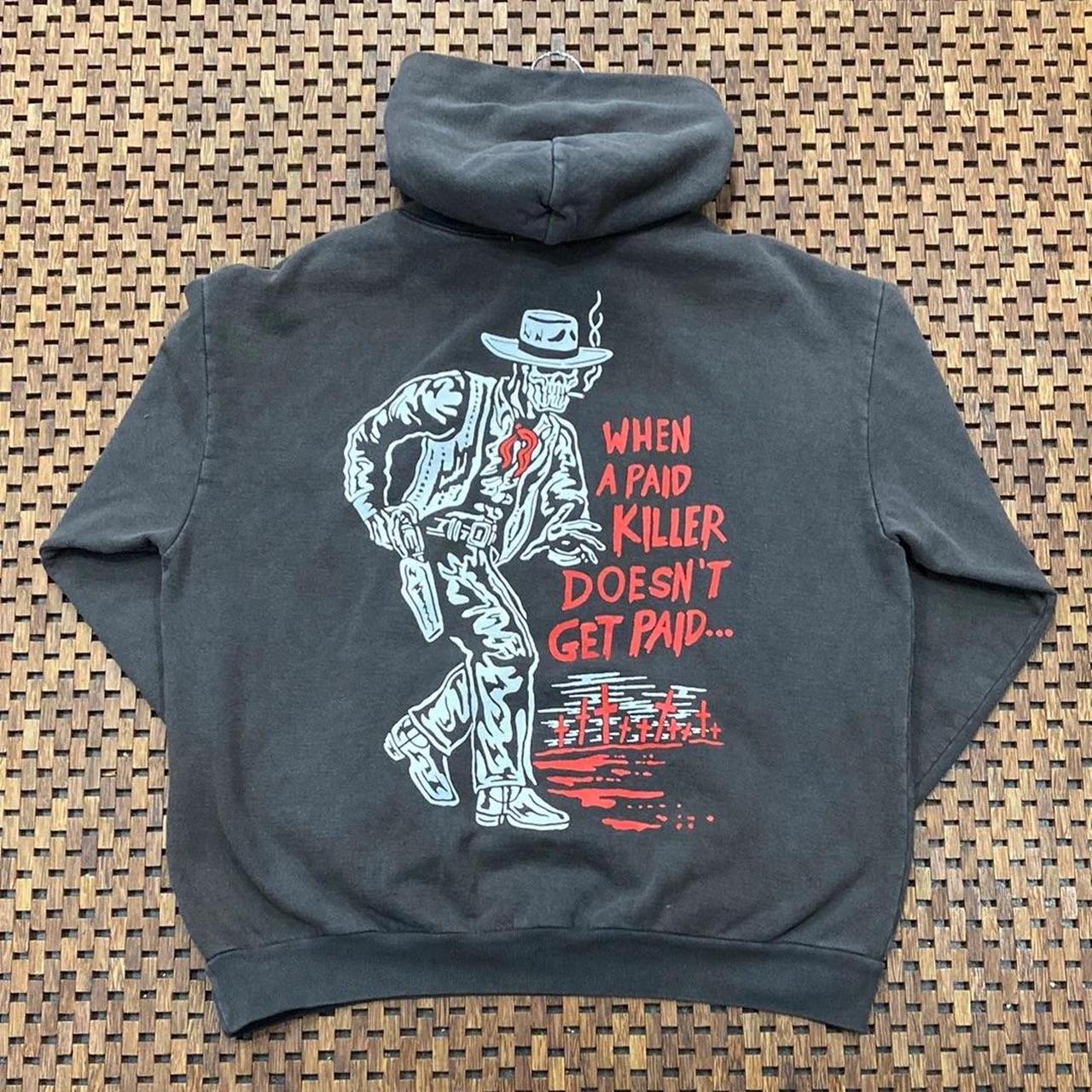 WL Grey vintage hoodie - Depop