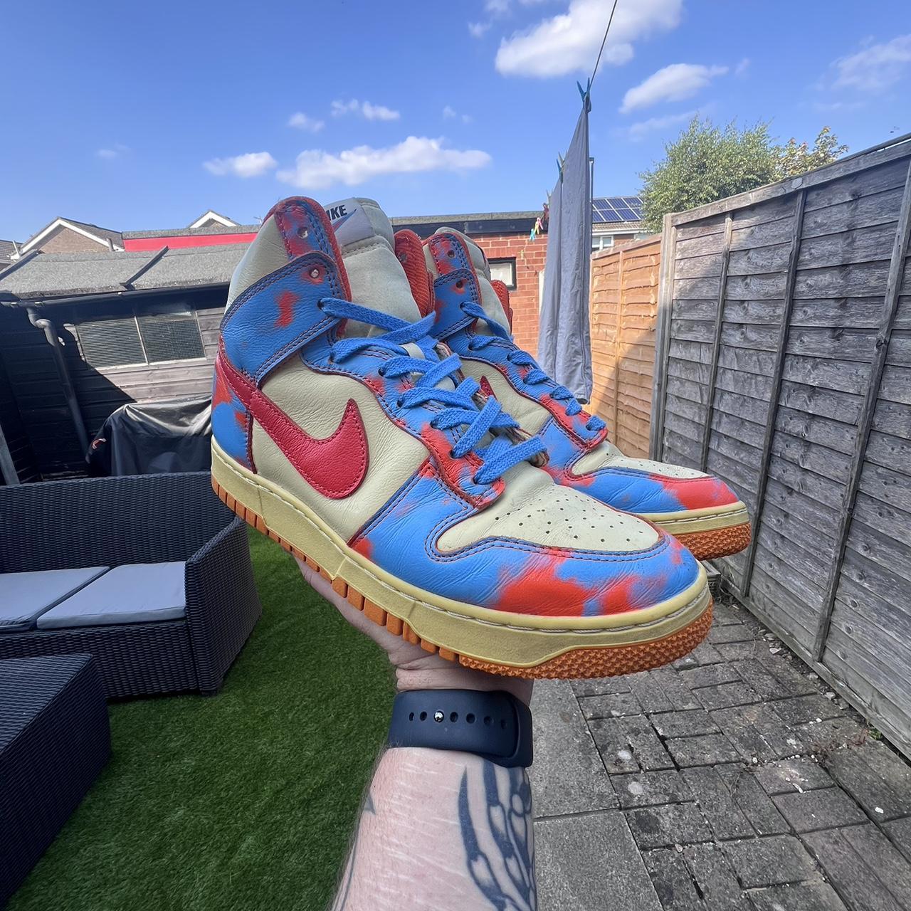 nike dunk high 1985 orange acid wash