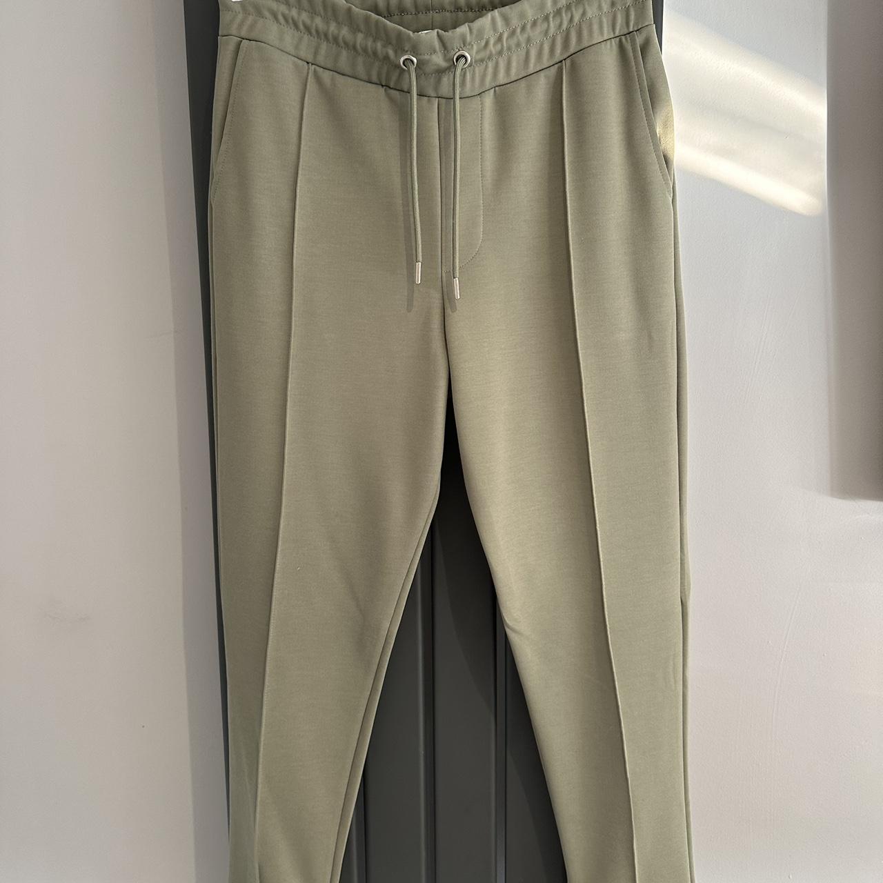 Men’s khaki green joggers Size M Zara Joggers / Slim... Depop