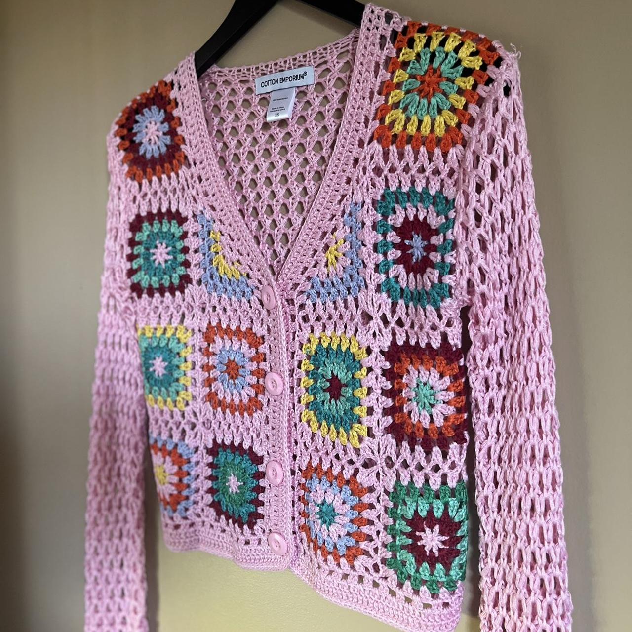 Men's Pink and Orange Cardigan Depop