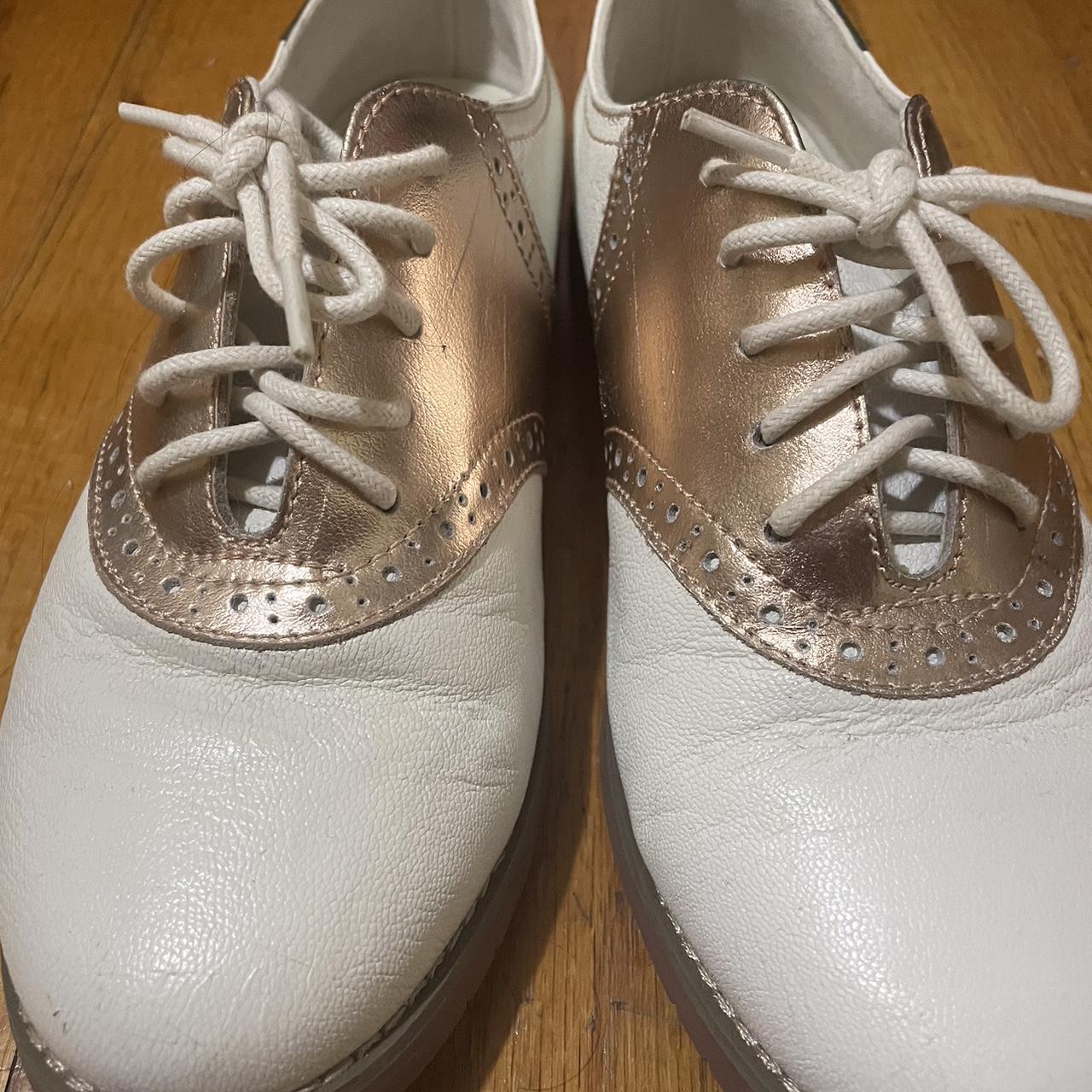 Eastland Sadie Saddle Shoe, gold metallic, size Depop