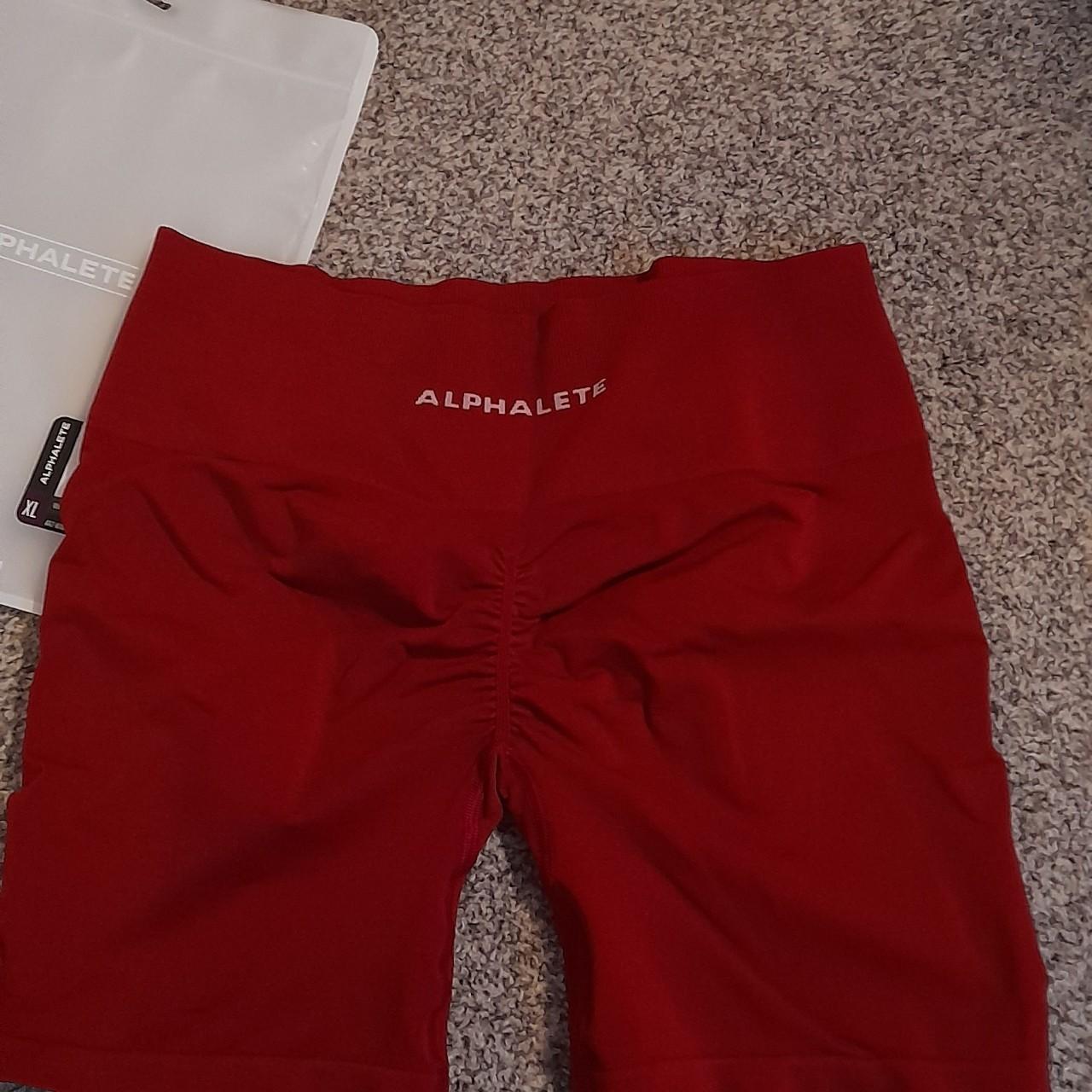 Alphalete amplify shorts 4.5 in colour scarlet. New - Depop