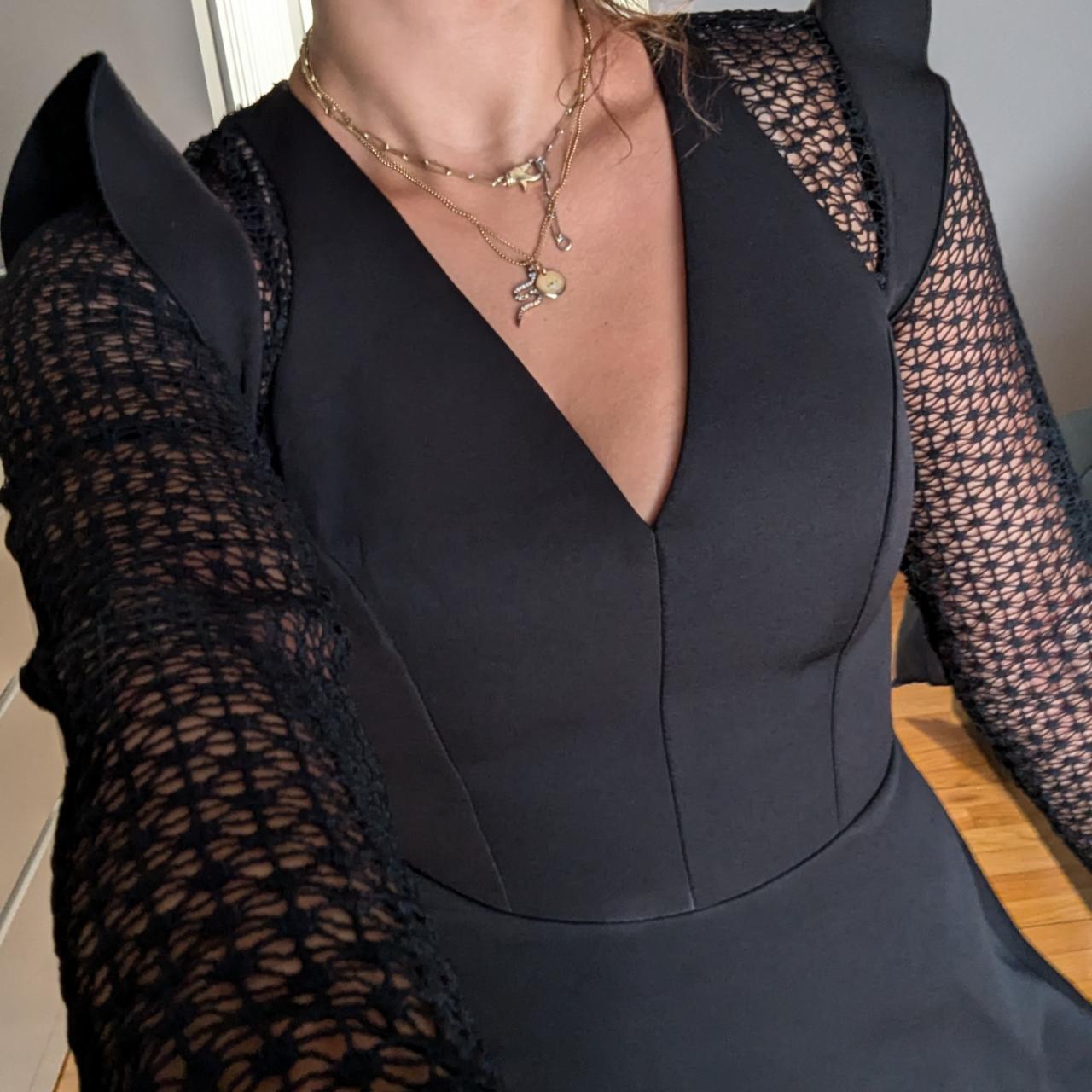 River Island Mesh Sleeve Skater Dress