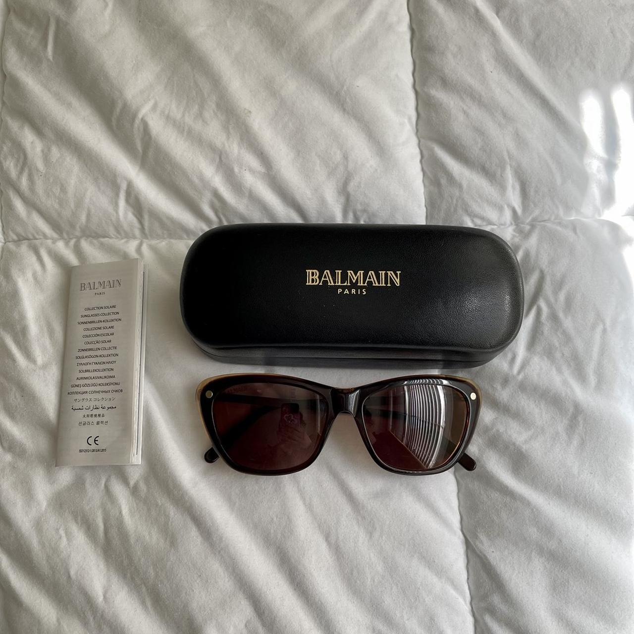 Balmain Women's Brown Sunglasses | Depop