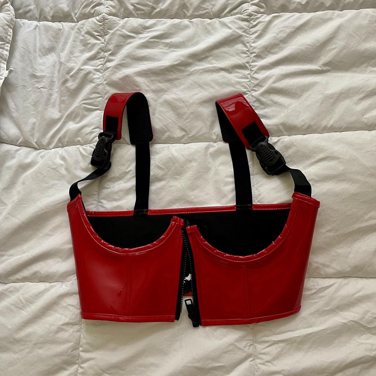 Poster Girl Women's Red Corset Depop