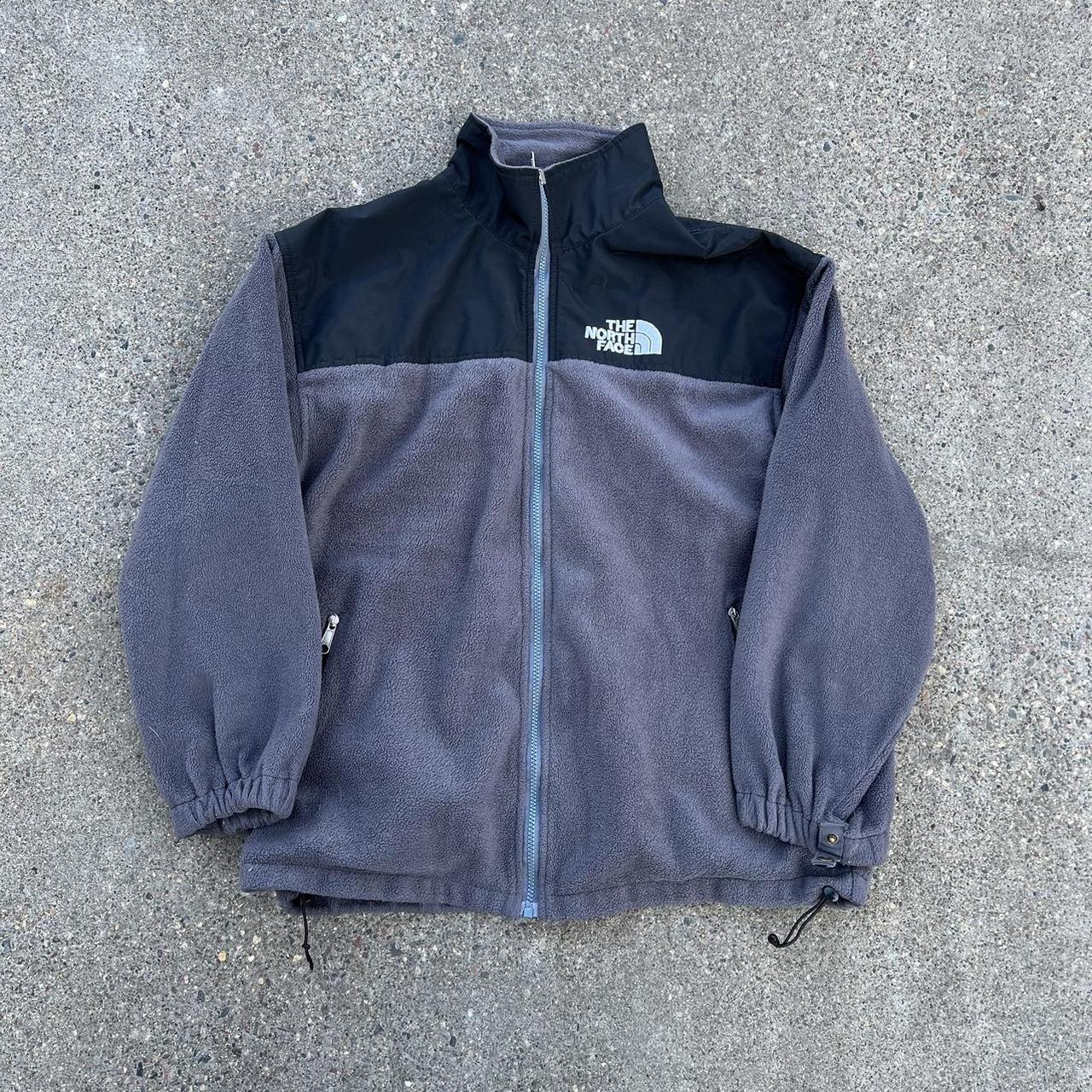 The north face zip up fleece Color purple black... - Depop