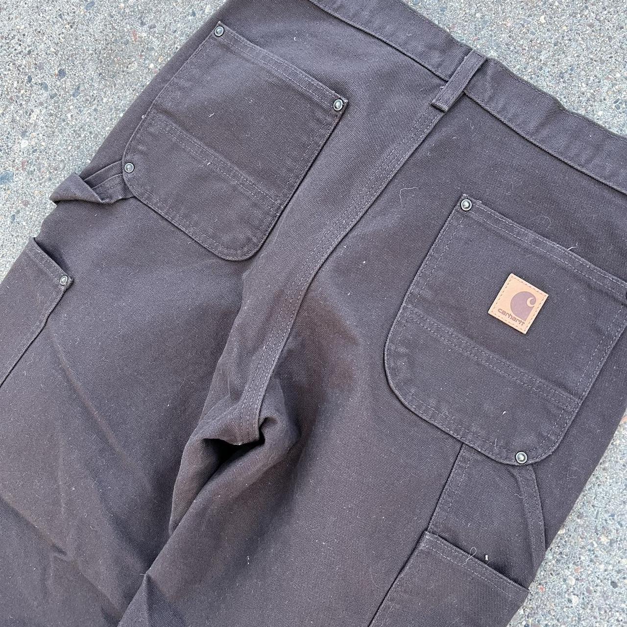 Carhartt Men's Black and Brown Trousers | Depop
