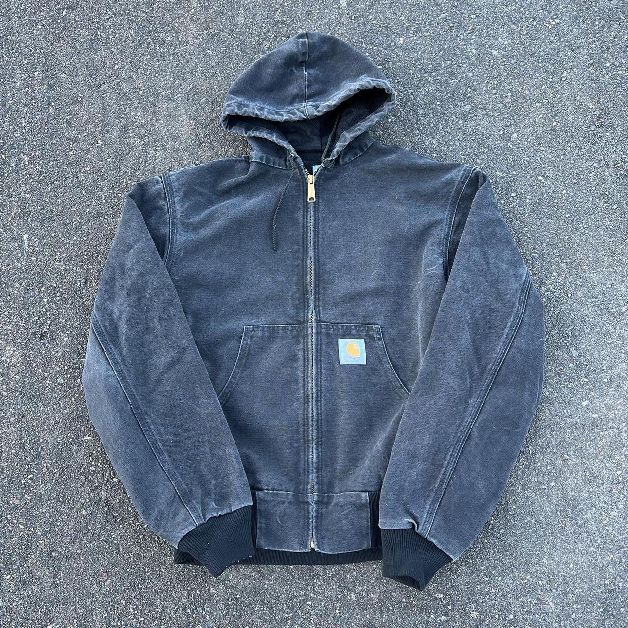 Men's Black and Grey Jacket Depop