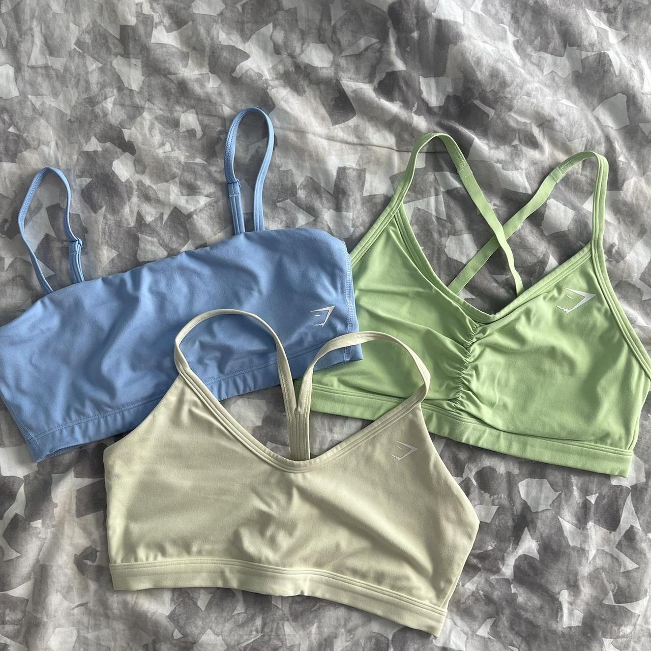 Gymshark Sports Bra Bundle • bandeau bra • ruched... Depop