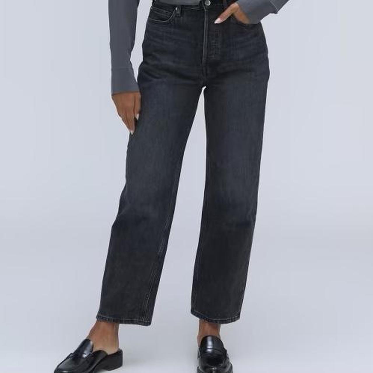 Everlane Rigid Way High Jean. Washed black wash.