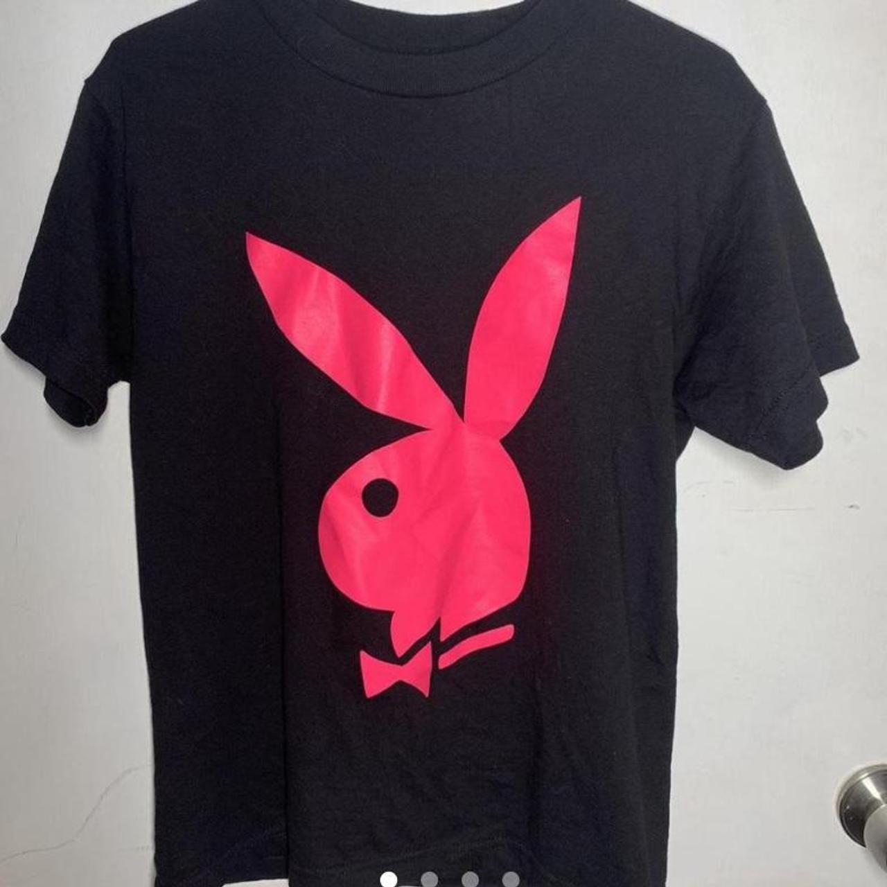 pink and black playboy shirt