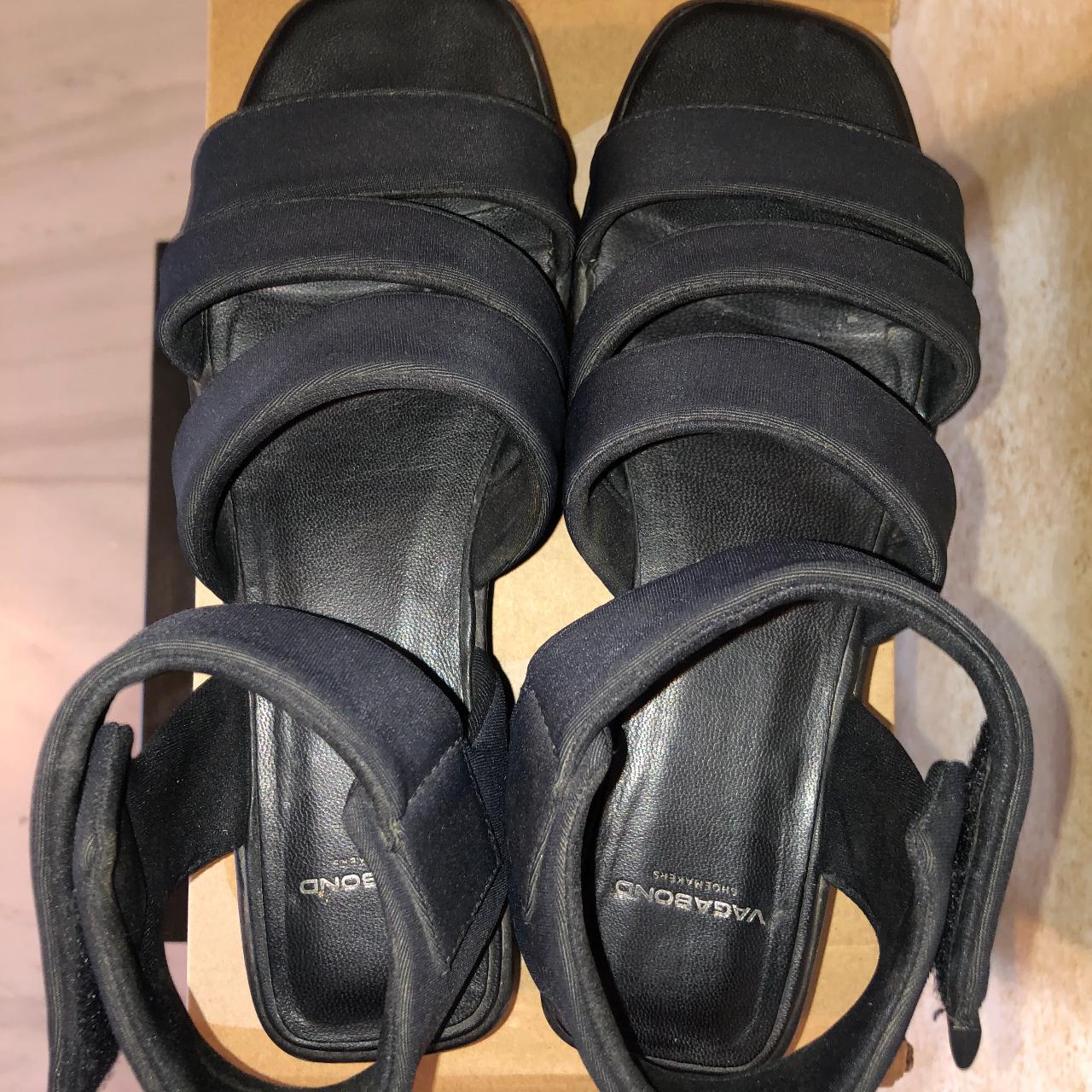 Vagabond Black Bonnie Flatform Sandal Depop