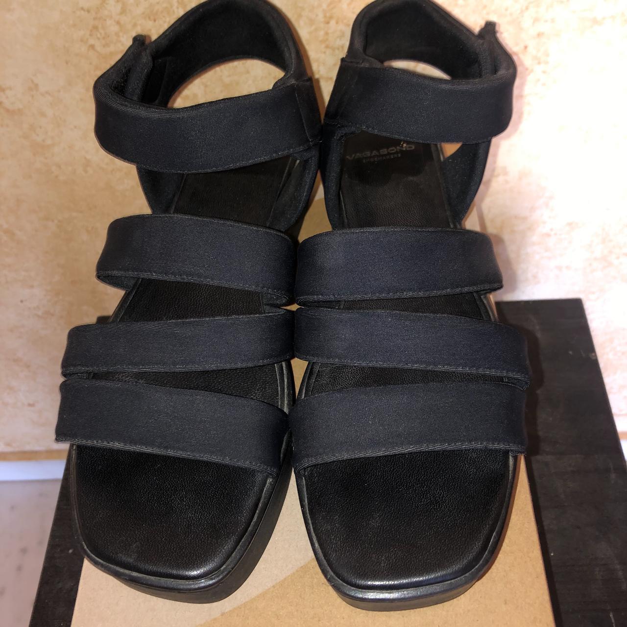 Vagabond Black Bonnie Flatform Sandal Depop