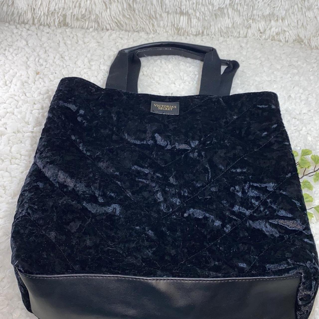 Victoria secret black online velvet bag