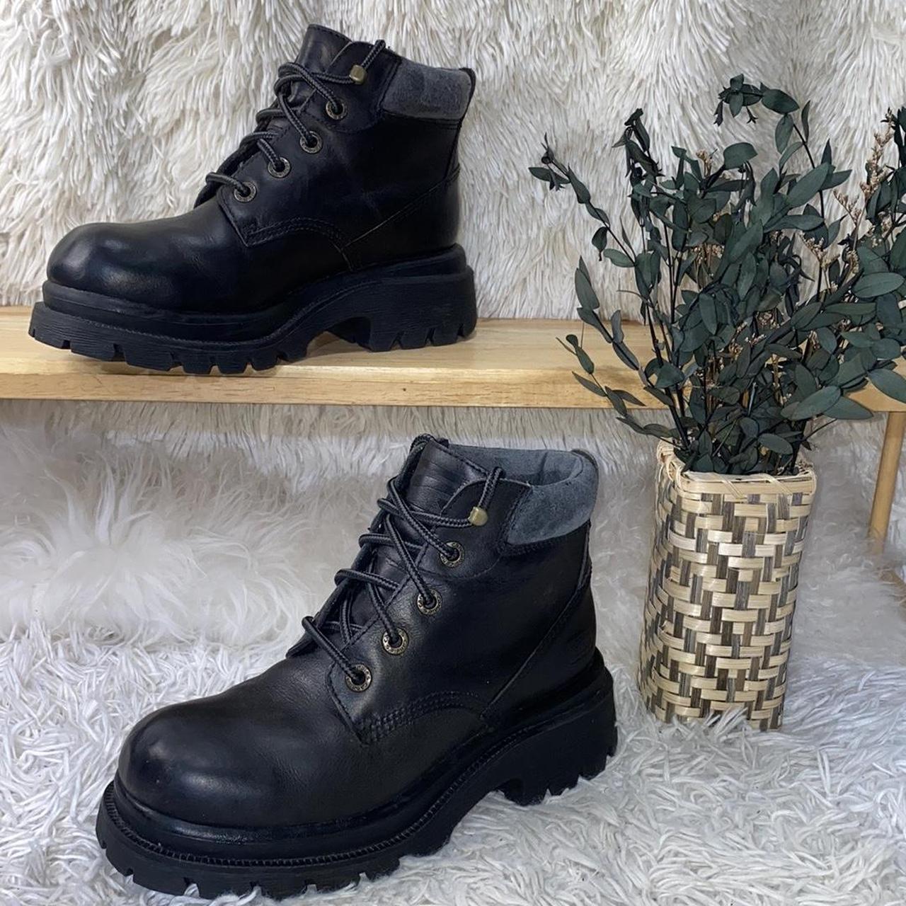 Bongo fashion black combat boots