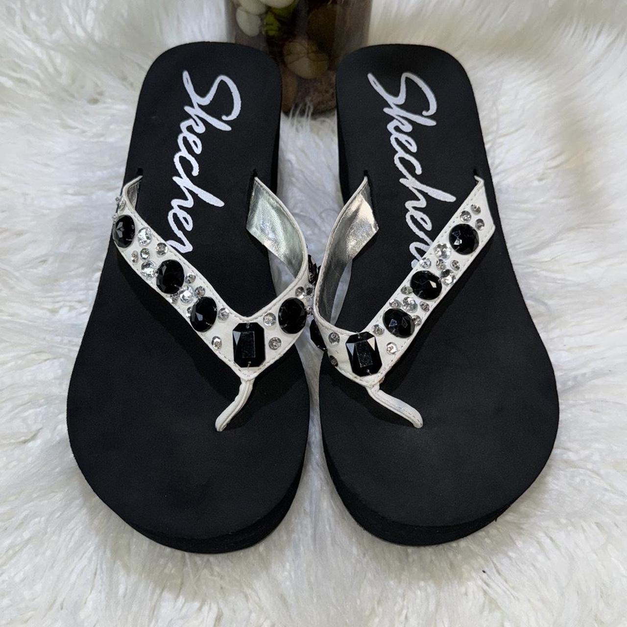 Skechers bling flip flops online