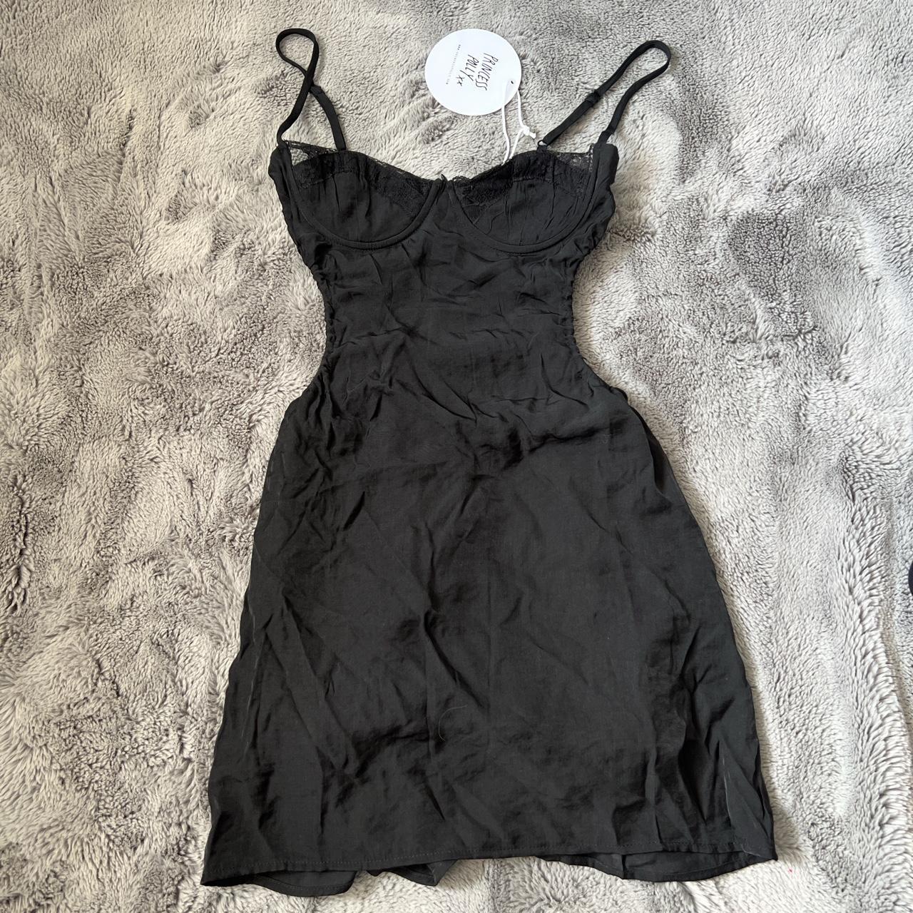 Princess Polly Women's Black Dress | Depop