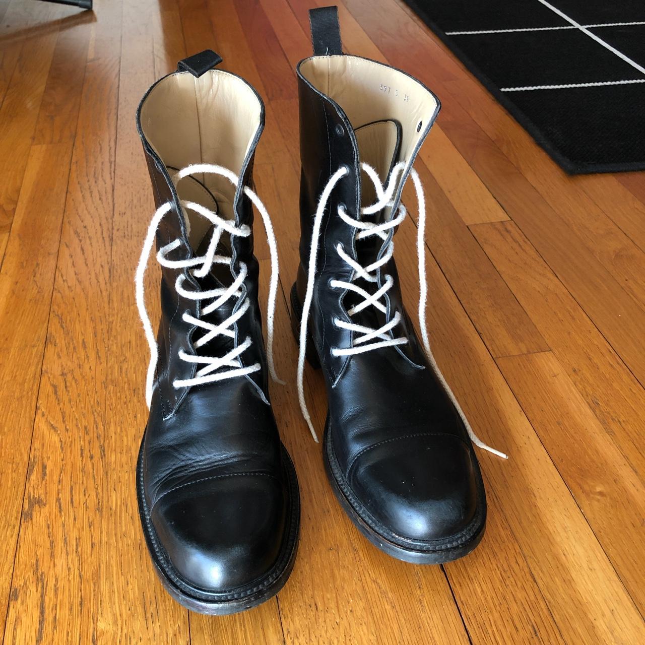 Giorgio Armani Black Leather Ankle Boots If you re Depop