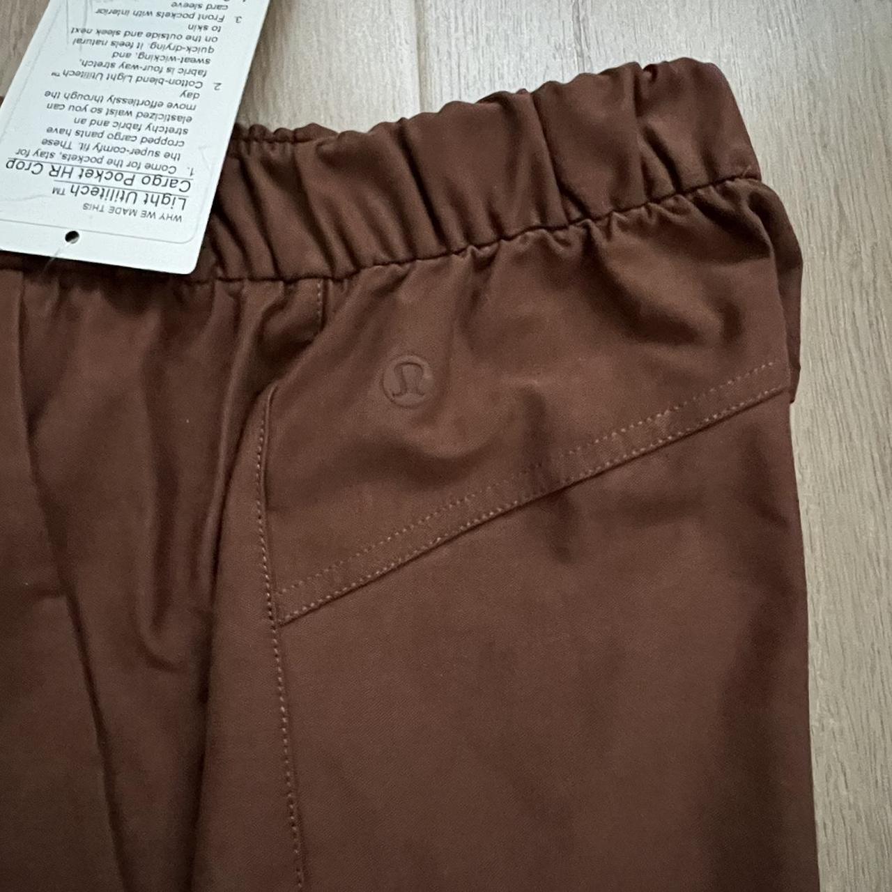 Utilitech cargo pocket high rise pants in roasted brown and