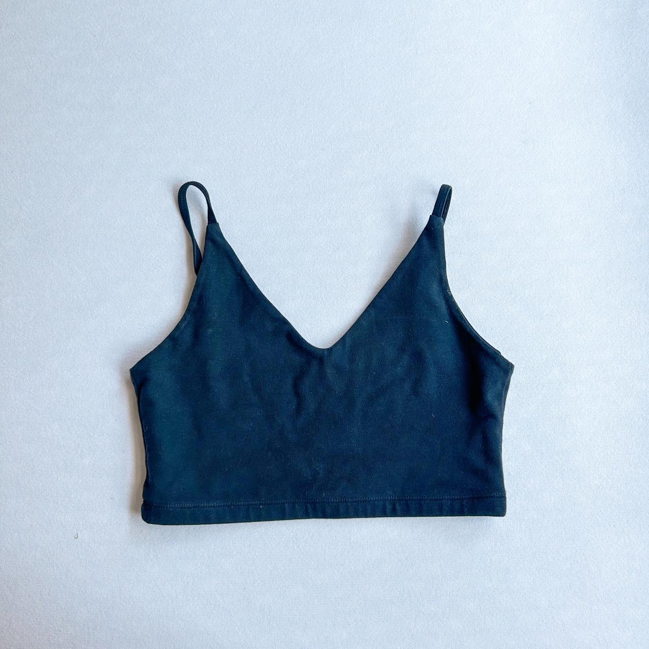 DM TO BUY brandy melville basic navy blue tank one... - Depop