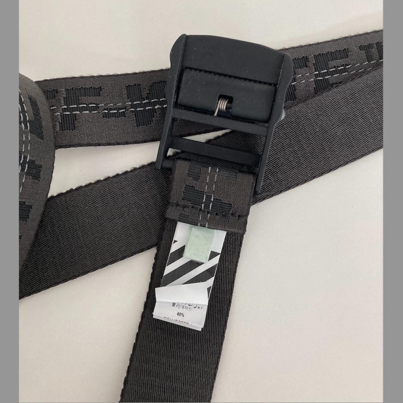 Black industrial belt off white best sale