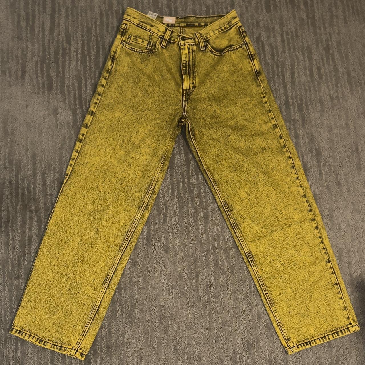 Dark yellow jeans hotsell