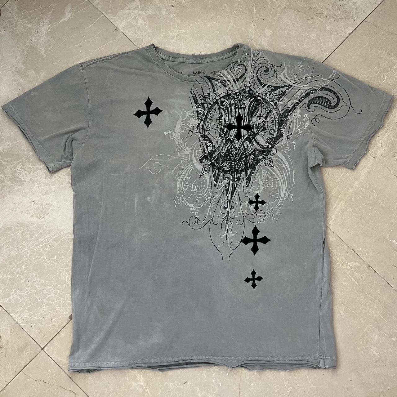 Affliction Wing Tee Amazing backhit -best fits... - Depop